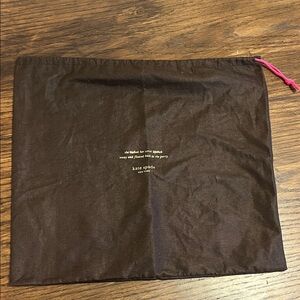 Kate Spade Brown dust Bag with Pink Cord